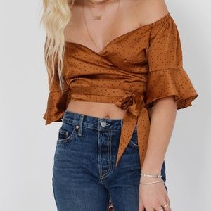 Le Rumi Gene cropped wrap top